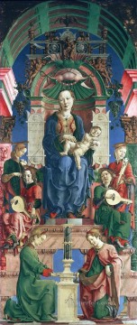 コスメトゥーラ Painting - リッピ・フィリッピーノ 即位した聖母子 コスメ・トゥーラ